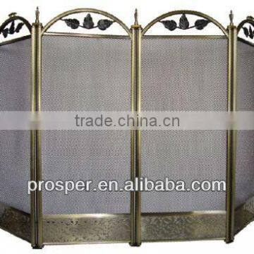 Decorative metal fireplace screens