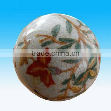 Decorative ceramic pottery ball for christmas