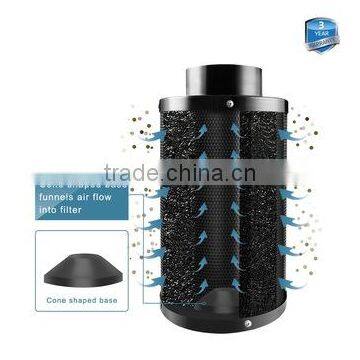 High Cycle Life Hydroponics Odor Control 4" 5" 6" 8" 10" 12" inch Activated Carbon Air Filter