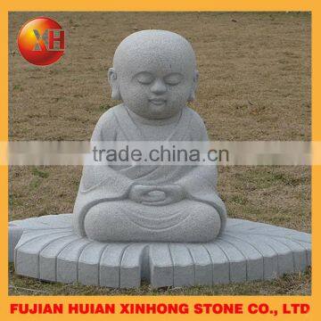 Lovely Little Monk Blow Air Marble Stone Statue photo-4