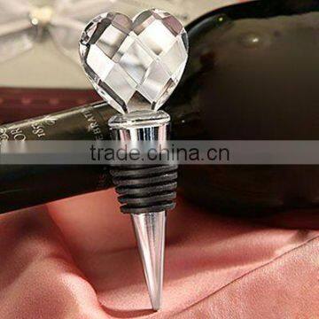 decorative crystal heart wine stopper