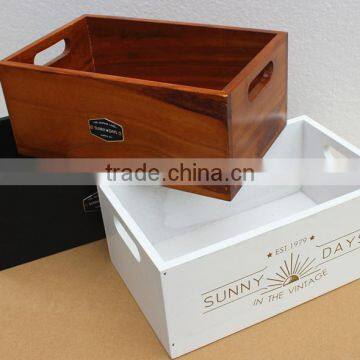 Cheap Wood Sundries Box,wooden Crate,handmade Wood Box With Handle photo-2