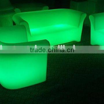 PE LED Modern Sofa Furniture / Night Club Plastic Sofa Set/ Glow Led Sofa photo-3