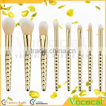 8 PCS Makeup Cosmetic Brush Kit Foundation Eyebrow Powder Blush Outline Nasal Blending Brush Set Gold photo-4