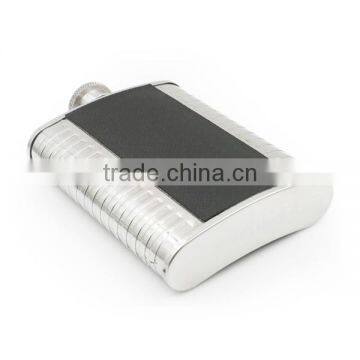 High Quality 4 to 7 oz Black Twill Leather Hip Flask Accept OEM photo-5