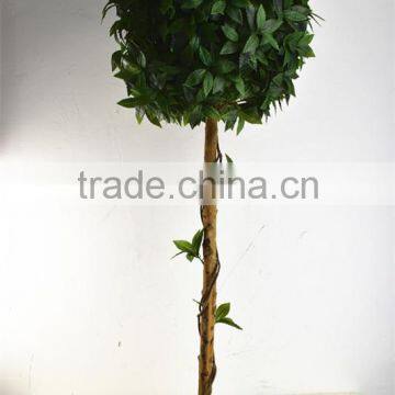 SJ041115 Boxwood fake topiary shaped Strawberry tree