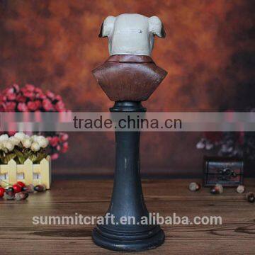 American Decorative Resin Bulldog Gentleman Figurine Bust photo-2