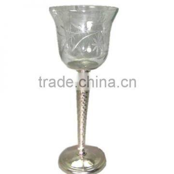 Metal Hurricane Glass Candle Holder photo-3