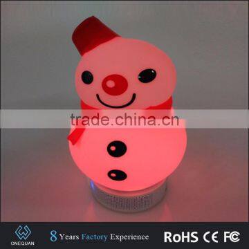 Christmas Gift Mini Portable Snowman Shape Bluetooth Speaker With LED Light photo-2