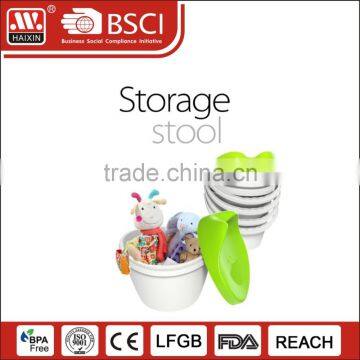 Wholesale Hot Selling Creative Cute Plastic Storage Stools for Chirldren and Toys