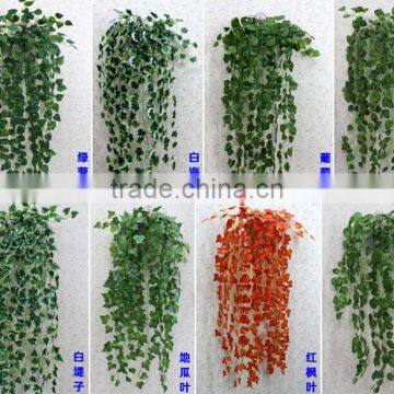 silk hanging vines for decoration,popular interior hanging plastic vines