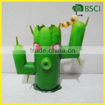 Special design cactus metal plant pot for garden decoration