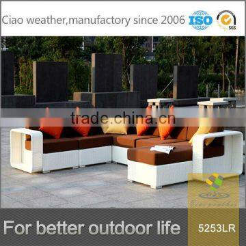 2014 Modern outdoor furniture PE rattan corner sofa set