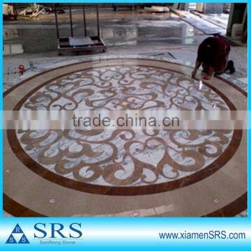 Marble water jet round medallion for flooring