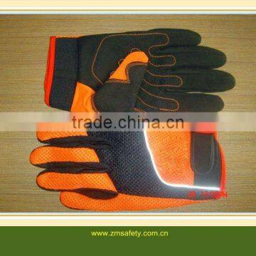 Synthetic leather safety fluorescent gloves JRM56