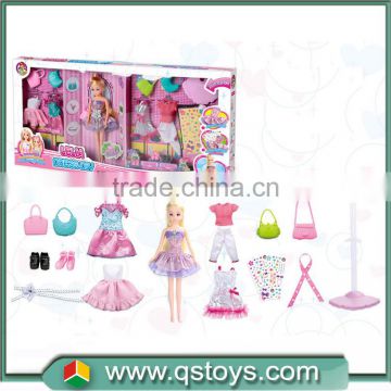 fashion DIY costum dress doll toy for girl playing