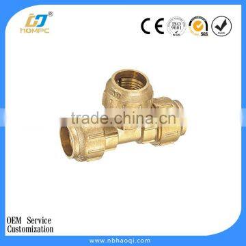 Hdpe Compression Brass Pipe Fitting Tee photo-2