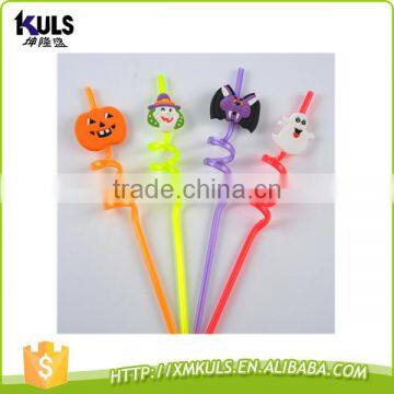 Wholesale Halloween Straw PVC Cartoon Straws Custom Crazy Plastic Drinking Straw photo-2