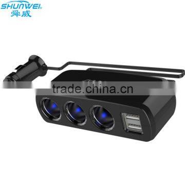 Quality abs car adapter/charger cable travel use