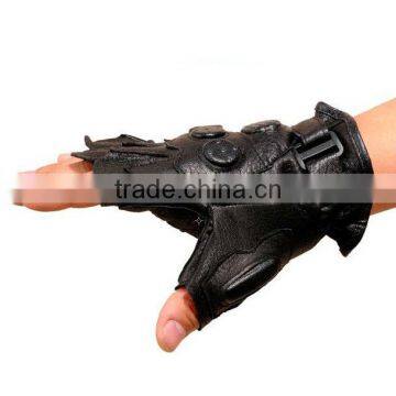 Leather tactical half finger gloves