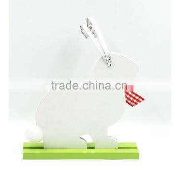Wholesale Cute White and Red Table Top Use Handmade Handicrafts Easter Rabbit Decoration photo-4