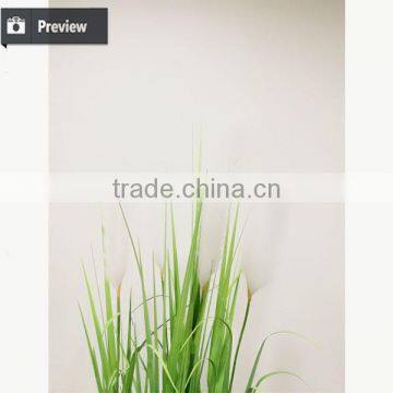 63 Inch Nature Look Artificial Grass Potted Onion Grass With Weed Fake Pots Plant photo-3