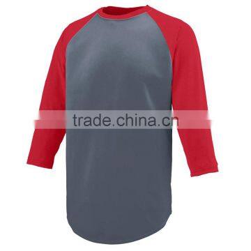 Sport Wear Youth Colorblock Raglan Jerseys Custom Stripe Baseball Jersey Tshirt For Boy