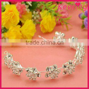 wholesale fashion white elegant flower bridal hair accessories with rhinestone for wedding decoration in bulk WHD-030