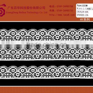 Classical embroidered eyelet dentelle lace trimming fabric for garments