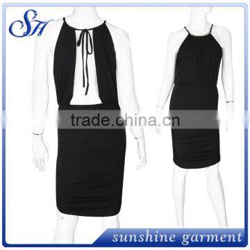 Women's Sling Summer Solid Elegant Dress photo-5