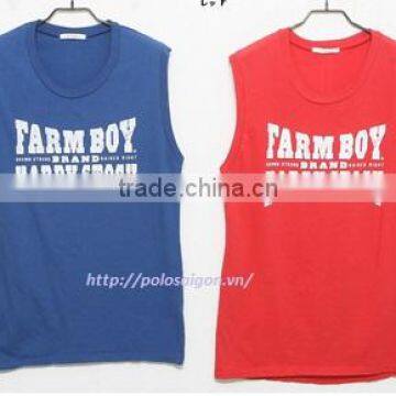 Men Tank Top, 100% Cotton, Sreen Printing photo-4
