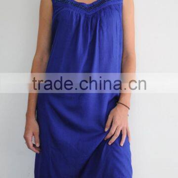 Embroidered Neck Summer Dress for Women photo-3