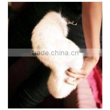 CX-R-18 High Quality Bag Decoration Real Cute Fox Fur Tail Key Chain photo-2