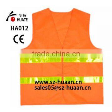 HA-012 Orange Basic Safety Vest With High Reflective Tape