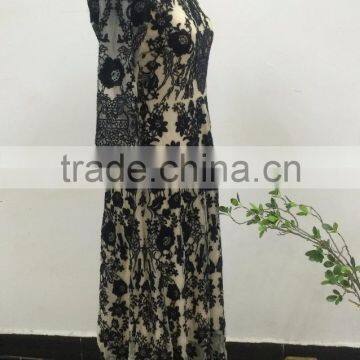 Embroidery Floral Fashion Long Ladies Evening Dress photo-2