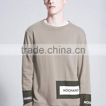 Wholesale Men's Fashion Hip Hop Clothing Custom Crew Neck Sweatshirt photo-3