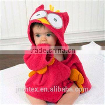 100% cotton printed baby hooded towel