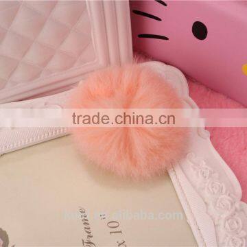 Accessories Fur Ball Hot Selling Genuine White Wholesale Rex Rabbit Fur Pom Poms photo-3