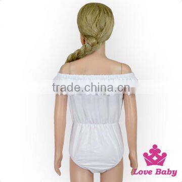 Plain Solid White Color Baby Girl Rompers Toddlers Wrapped Chest Romper Clothes Sleeveless Baby Rompers Cotton Material Patterns photo-5