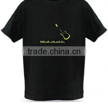 Sell best el flashing t shirt with 100% pure cotton