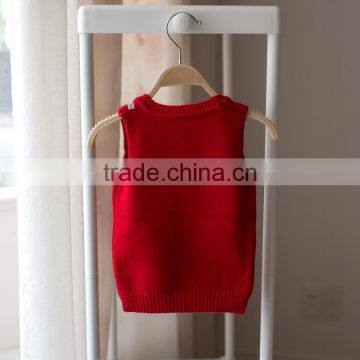 S32889W Kids Girls Knitted Vest Coat 2017 Cotton Cartoon Sweater Waistcoat Baby Girls Vest photo-4