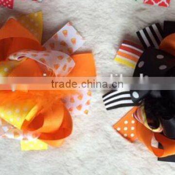 2014 New Girls Halloween Dress Pumpkin Dress Chevron Dress photo-6