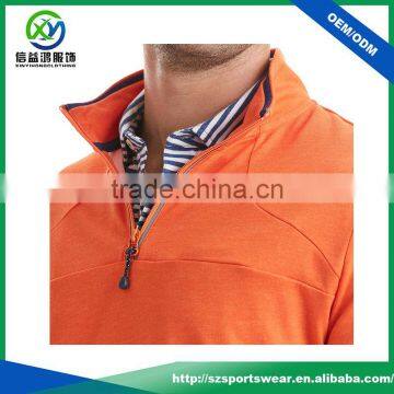 Popular Design High Quality Orange Color Polyester Breathable Sports Wear Pullover Hoodie for Men