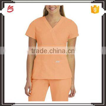 Many color available custom designer medical scrubs nurse dress for women