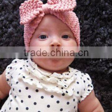 Big Bow Crochet Wide Headband for Babies, Crochet Baby Headband photo-2