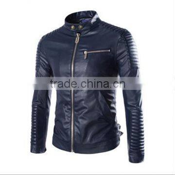 New men's boutique autumn slim fit high-grade leather suit Male high quality leather jackets Men pure color