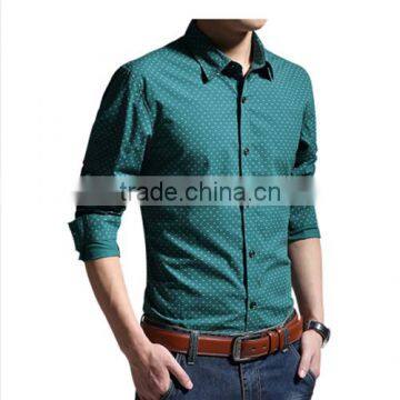 2016 Yarn Dyed W Printed Men Slim Fit Casual Shirt photo-4