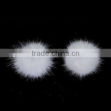 Wholesale Wedding Decoration White 50mm Sable Fur Pom Pom Balls photo-3
