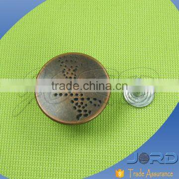 plating zinc alloy metal red antique copper screw jeans button for denims