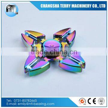Rainbow Color Four Crab Aluminum Hand Spinner photo-2